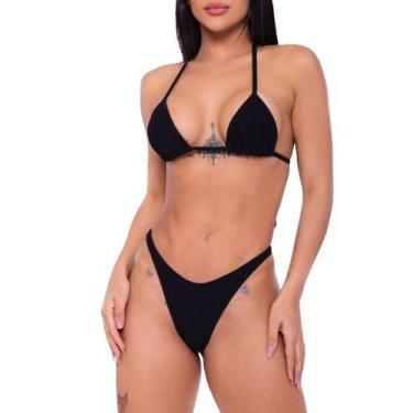 Imagem de Biquíni Cortininha Asa Delta Marquinha Verão P ao GG - TRIBO MODA, Pre