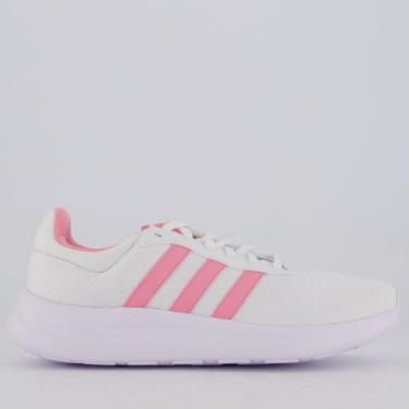 Imagem de Tênis Adidas Lite Racer Feminino Branco e Rosa, 34