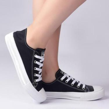 Imagem de Tenis Casual Feminino e Masculino Star Marca Moda Leve, Preto, 33/34