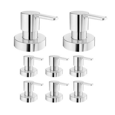 Imagem de Kit 8 Acabamento P/ Registro Gali 1/2, 3/4 E 1 Docol