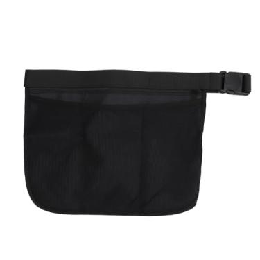 Imagem de Bolsa de cintura de bola de alta elasticidade ajustável para bola de tênis suporte de bolsa de malha Pickleball para viagens de corrida esportes (preto)