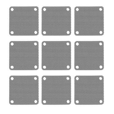 Imagem de OTOTEC 20 peças de acessórios de ventilador de almofada à prova de poeira de malha 40 x 40 x 0,5 mm para capa de computador preta