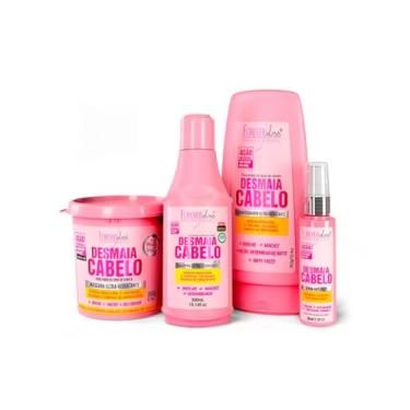 Imagem de Forever Liss Kit Desmaia Cabelo Shampoo, Condicionador, Sérum e Máscara 350g para Todos os Tipos de Cabelo