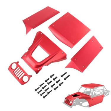 Imagem de H10 Optic Body, Aluminum Body Panel Kit for Vanquish H10 Optic Sparco Yokohama RTR 1/10 RC Crawler Upgrades Parts (Red)