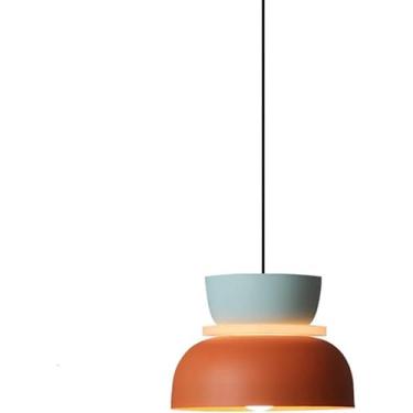 Imagem de Luz Pendente Industrial Moderna, Lâmpada Pendente De Cor Macaron De Celeiro Com Sombra De Alumínio Lustres Coloridos Restaut Teto De Cozinha