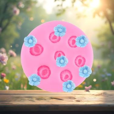 Imagem de Moldes de silicone 3D para fondant de flor de cerejeira moldes de decoração de bolo de flores para topo de cupcake pasta de goma de chocolate e argila de polímero