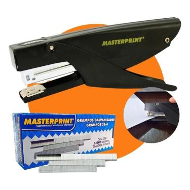 Imagem de Grampeador Alicate Para Delivery Metal Com 5000 Grampos Kit