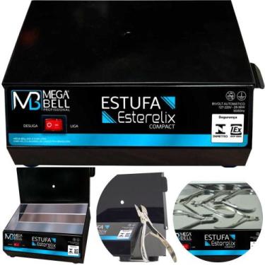 Imagem de Estufa Manicure Mega Bell Esterilizador Alicate, Preto, Bivolt - 110V 