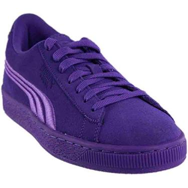 Imagem de PUMA Tênis infantil clássico de camurça com distintivo PS, Electric Purple, 7 Toddler