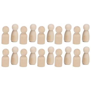 Imagem de Zerodis Kit de Boneca de Madeira Inacabada, 20 Peças, Artesanato , Pessoas para Artes Diy, Perfeito para Atividades Familiares e Brinquedos Educativos, Artesanato (Bebê misto masculino e feminino de 34MM)