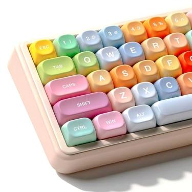 Imagem de dagaladoo Cute Candy PBT Keycaps, Gunmy Bear MOA Keycaps Dye-Sublimation, conjunto de teclas coloridas personalizadas para teclado mecânico 100% 75% 65% 60% TKL US Layout