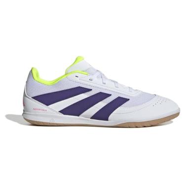 Imagem de Chuteira Adidas Futsal Predator Club In Sala Branco Roxo e Verde - Masculino - 42 - Branco