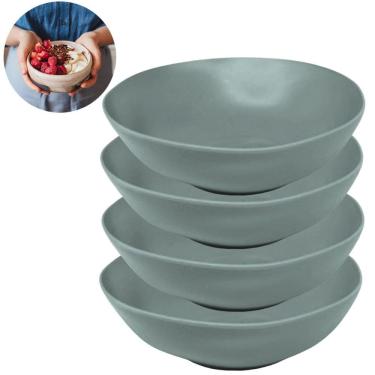 Imagem de Kit 4 Bowls De Bambu Design Sustentável Elegante