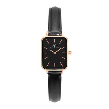 Imagem de Relógio feminino Square Murray Black Rosé Gold Saint Germain