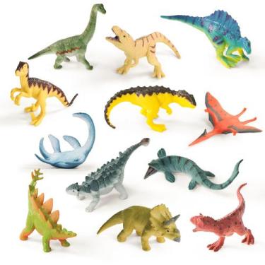 Imagem de Brinquedos de dinossauro RECUR Mini Dino, 12 peças para crianças