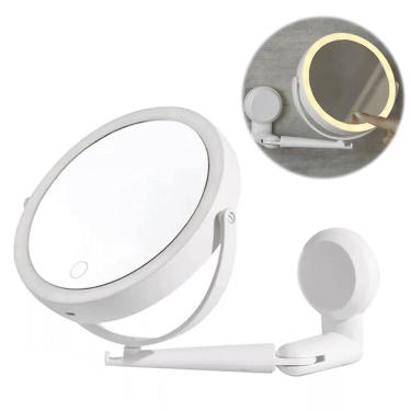 Imagem de Espelho Aumento 5X Articulado Giratório 3 Tons Led Touch 360