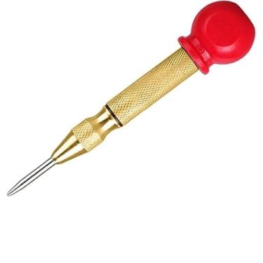 Imagem de Punção Automático Para Marcar Furo Ferro E Metal Aço Dourado