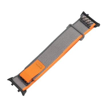 Imagem de Generic Faixa de Relógio de Nylon Substituição G Gancho Faixa de Relógio de Nylon Leve para Inteligentes Masculinos (Laranja Cinza)