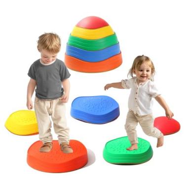Imagem de Brinquedo infantil antiderrapante LoomLark Balance Stepping Stones, 5 