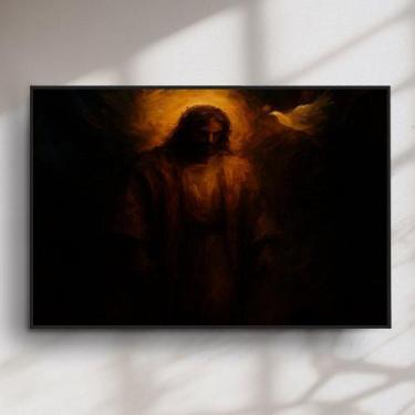 Imagem de Quadro Decorativo Jesus e Espírito Santo em formato de Pomba - ArtBeni