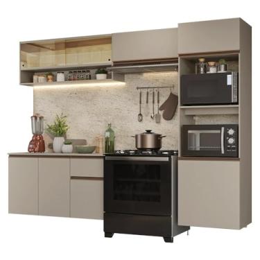 Imagem de Armário de Cozinha Completa 260 cm Suspenso Crema Nice Madesa 10