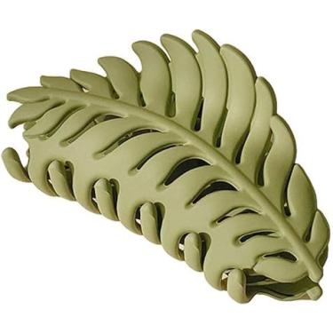 Imagem de Rosojodg Grampo de cabelo, 1 peça verde antiderrapante prendedor de cabelo prendedor de mandíbula grampos de cabelo para mulheres meninas cabelo grosso fino, 8 cm, beleza e cuidados pessoais