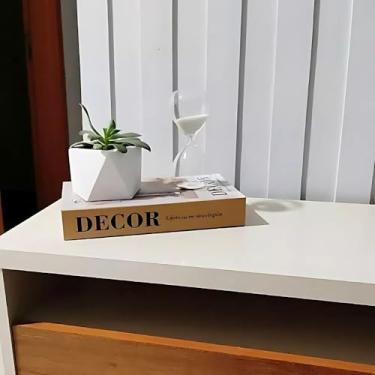 Imagem de Ampulheta Decorativa em Vidro – Temporizador de Areia 15 Min para Escritório, Sala ou Quarto (Branca)