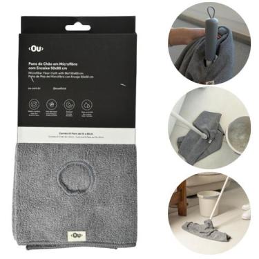 Imagem de Pano de Microfibra Limpeza Doméstica Casa Piso Chão Macio 50x60 Com En