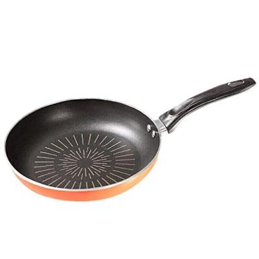 Imagem de FUNGTN Frigideira antiaderente com revestimento de pedra de alto desempenho vem com cabo de efeito de madeira de baquelite fritar a seco com fácil limpeza 24 cm x 4,5 cm