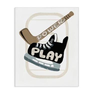 Imagem de Stupell Industries Arte de parede em tela de hóquei Power Play, design por Connie Summers, 76 x 61 cm