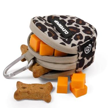 Imagem de Cleverpup, Lanchonete com isolamento duplo para cães – comporta 1,5 xícara – Bolsa de lanche para treinamento e passeios, dois bolsos para petiscos secos ou molhados, anexa-se à coleira, cinto ou