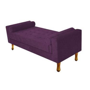 Imagem de Recamier Baú Félix Solteiro 90cm Suede Roxo