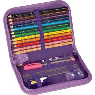 Imagem de Estojo Escolar Pets Cachorro Kit Com 18 Peças Faber-Castell - Multiart