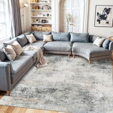 Imagem de Tapete quadrado de 20 x 20 cm para sala de estar: tapetes antiderrapantes laváveis abstratos para quarto - Tapete fino macio e resistente a manchas - Decoração de casa moderna para amante de estilo