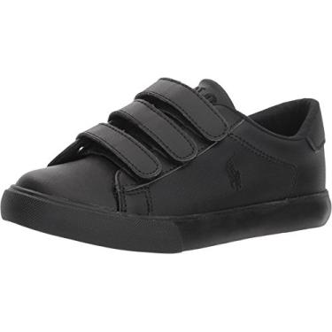 Imagem de Polo Ralph Lauren Tênis infantil Easten Ez, Triplo preto caído, 6.5 Toddler