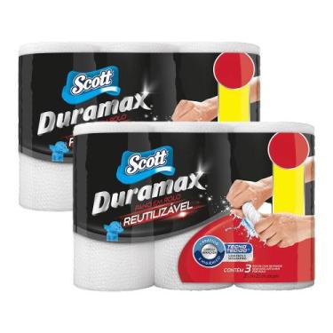 Imagem de Kit 2 Panos Reutilizáveis Scott Duramax Rolo Branco 174un cada