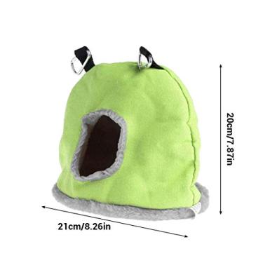 Imagem de YOUTHINK Ninho de Pássaro Quente Ninho de Pássaro Macio, Espaço Confortável para Dormir, Brincar e Se Esconder Com Rede Suspensa de Material de Pelúcia para Periquitos, Papagaios Cinza (228)