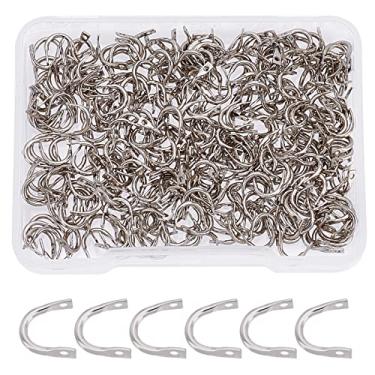 Imagem de SUPERFINDINGS 300 peças manilha giratória de pesca em forma de U Spinnerbait Clevis Platinum Brass Links Easy Spin Spinner Clevis Spinner Blade Clevis para fazer iscas, furo: 1 mm