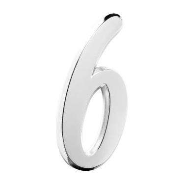 Imagem de Número Residencial Para Casa 6 Espelhado 3D 22Cm - Metalcromo