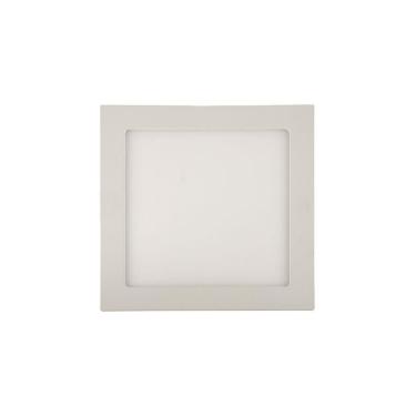 Imagem de Painel De Led Blumenau Slim Quadrado De Embutir 12w Bivolt 3000k Luz Amarela