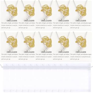 Imagem de Tondiamo 12 unidades de colar de líder de torcida presentes em massa para líderes de torcida megafone de líderes de torcida, cartão motivacional