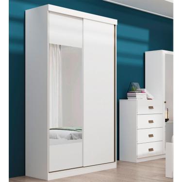 Imagem de Guarda Roupa 2 Portas De Correr/Espelho Andirá Branco