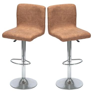 Imagem de Eco-Ancheng Conjunto de 2 capas de banco de bar com altura de balcão, bancos de bar giratórios, capas elásticas para balcão, banco alto, para cozinha, bar, café, 44