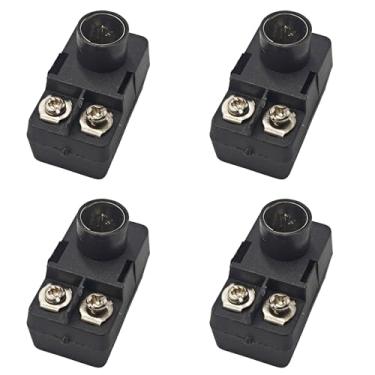 Imagem de pson Conector transformador correspondente de antena de 4 peças, conversor de antena de TV com plugue de pressão rápida de 300 ohm a 75 Ohm para recepção de sinal UHF VHF FM