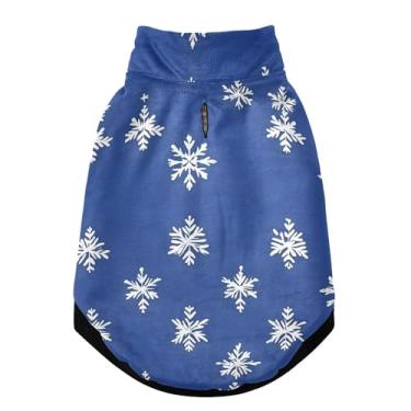 Imagem de SEHANY Casaco de Natal Flocos de Neve para Cães Pequenos, Super Quente À Prova de Vento, Jaqueta de Inverno Macia e Confortável para Clima de Neve Fria com Orifício de Coleira para Animais de