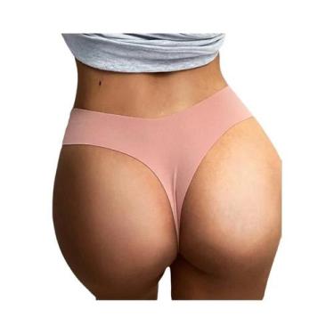 Imagem de Calcinha Sem Costura plus Size Para Mulheres, G String De Seda Gelada,
