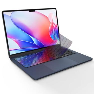 Imagem de Soonjet Capa protetora de teclado ultrafina premium, compatível com 2025 2024 2023 2022 2021 M4/M3/M2/M1 Pro/Max MacBook Pro 14/16, M4/M3/M2 MacBook Air 13/15, layout dos EUA, ID surround touch