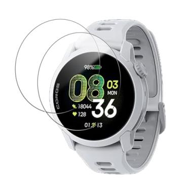 Imagem de Oshmirian Pacote com 2 protetores de tela para Coros PACE 4 – Película de vidro temperado 9H, antiarranhões, impressões digitais, sem bolhas, à prova de estilhaçamento, à prova de poeira, sensível ao