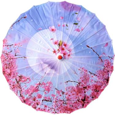 Imagem de Bestage Guarda-sol de tecido chinês japonês feito à mão de 81 cm, guarda-chuva clássico para festas de casamento, fantasias de fotografia, cosplay
