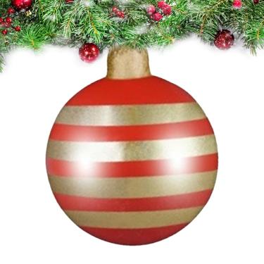 Imagem de Bolas de Natal Infláveis,Decoração De 60 Centímetros | Ornamento Decorativo Natalino,Para Jardim Sala Quarto Estudo Entrada De Loja E Casa